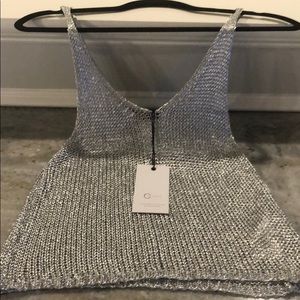 Silver tank top